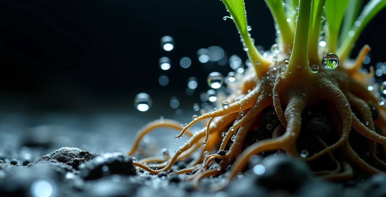 Termometro che misura la temperatura dell'acqua di irrigazione per evitare lo shock termico alle radici.